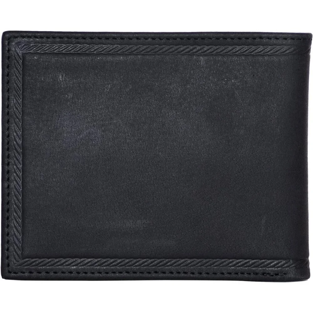Nautica Men's Bifold Leather Wallet RFID Blocking ID Window Card Slots Durable